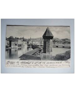 CPA SUISSE Lucerne Luzern Kapellbrücke 1905