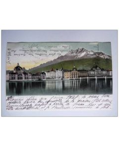 CPA SUISSE Lucerne Luzern Mit Pilatus 1905