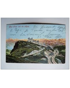 CPA SUISSE Lucerne Luzern Rigi Kulm und die Alpen