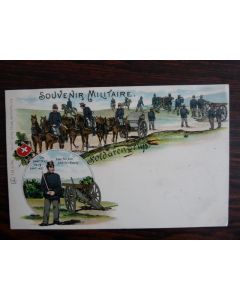 CPA Suisse Militaria Souvenir Militaire Soldatengruss 1901