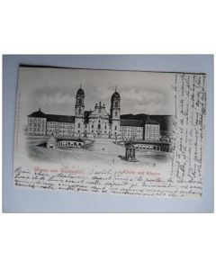 CPA SUISSE Schwytz Gruss aus Einsiedeln Kirche 1899