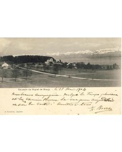 CPA Suisse Vaud Souvenir de du Signal de Bougy 1904