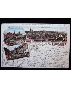 CPA Suisse Vaud Souvenir de Lausanne 1900