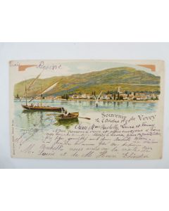 CPA Suisse Vaud Souvenir de Vevey 1898