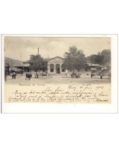 CPA Suisse Vaud Souvenir de Vevey - La Gare