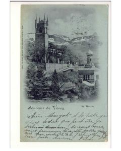 CPA Suisse Vaud Souvenir de Vevey - St Martin