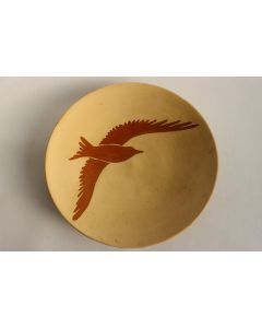 Grande coupe terre vernissée Oiseau