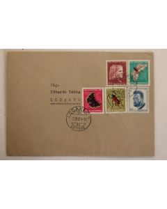 Enveloppe timbres Suisse Pro Juvente 1953 Série