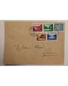 Enveloppe timbres Suisse Pro Patria 1956 Série
