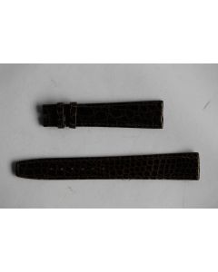 OMEGA Bracelet pour montre croco brun foncé 17 mm