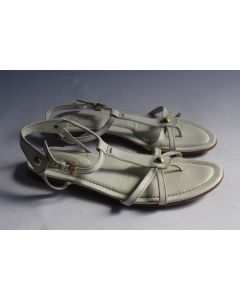 TOD'S Sandales cuir blanches T35.5