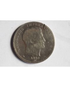 Monnaie argent 2 Lire Napoléon I 1810 M Italie