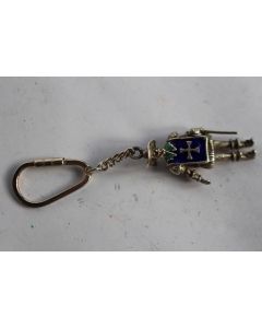 Porte clefs argent émaillé Mousquetaire