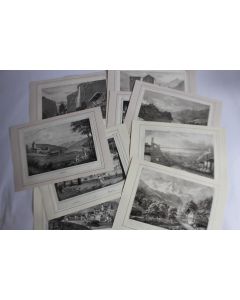 Anciennes gravures Suisse Grandson Vevey Lauterbrunnen XVIIIe siècle