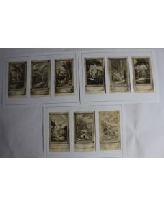 Neuf Gravures Monnet Letellier Dupré XVIIIe siècle