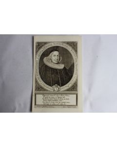Gravure Dominus Casparius Aescherus XVIIe siècle Johannes Meyer