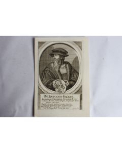 Gravure Johannes Finckius XVIIe siècle Johannes Meyer