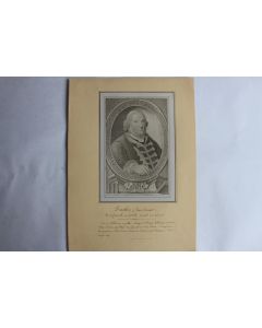 Gravure portrait Fuesslin Jean Conrad Curé Suisse XVIIIe siècle
