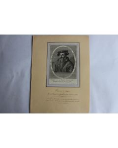 Gravure Jean Frisius philosophe Suisse XVIIIe siècle Tigurine Zürich