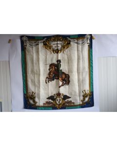 Foulard soie Les exercices de Mars 1662