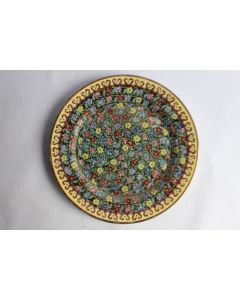Assiette porcelaine émaillée Fleurs Chine