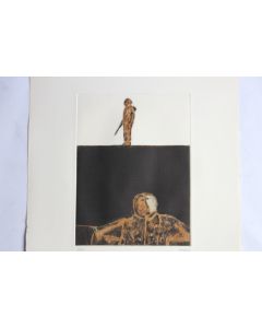 Gravure lithographiée Doroteo ARNÁIZ Petite guerre - gros bénéfice