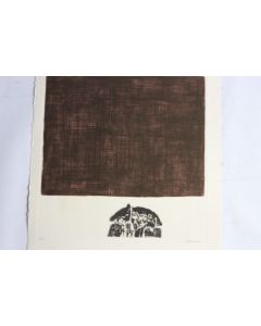 Gravure lithographiée Doroteo ARNÁIZ Homogénéisation du groupe