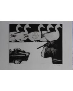 Gravure lithographiée Doroteo ARNÁIZ Dallas 3' O'Clock