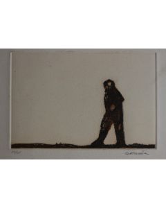 Gravure lithographiée Doroteo ARNÁIZ Caminante de la paz
