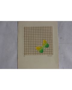Gravure lithographiée Doroteo ARNÁIZ Papillon