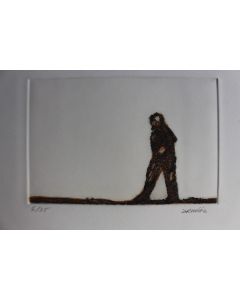 Gravure lithographiée Doroteo ARNÁIZ Le Marcheur de la Paix