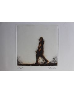 Gravure lithographiée Doroteo ARNÁIZ Le Marcheur de la Paix