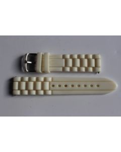 GUESS Bracelet pour montre silicone blanc 20 mm