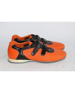 PRADA Baskets Chaussures à scratch noir orange T35