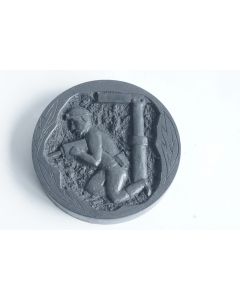 Plaque Charbon sculpté Mine Pologne