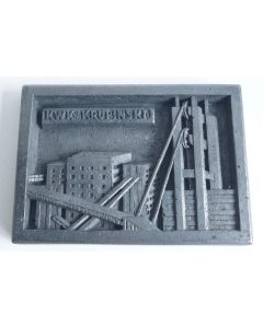 Plaque Charbon sculpté Mine KWK Krupiński Pologne