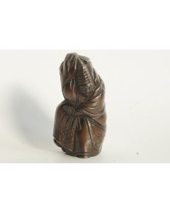 Petit okimono Personnage bronze Meiji Japon