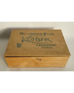 Boîte bois Bonbons chocolat KOHLER Suisse