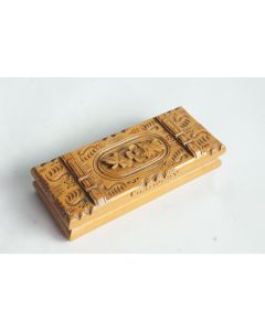 Boite à timbres bois sculpté Art populaire Champéry Suisse