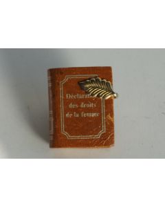 Livre miniature Pin's Déclaration des droits de la femme