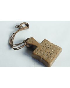Ancienne amulette islamique bois sculpté