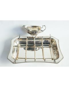 Plat égouttoir à asperges métal argenté