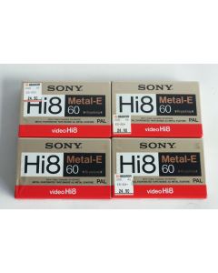 SONY 4 Cassettes vidéo 8mm Hi8 Metal-E 60