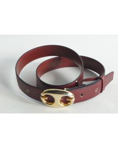 GUCCI Ceinture cuir bordeaux vintage
