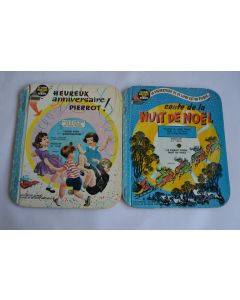 2 Livres disques 45 Tours Anniversaire et Noël