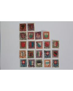 Ensemble Timbres Suisse Pro Juventute Ecussons 1918-1923 obl