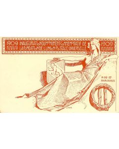 Entier postal CPA Suisse Inauguration 1909 R. de ST. MARCEAUX signée Linck