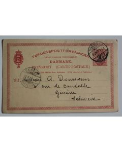 Entier postal Danemark 1901 cachet Odense