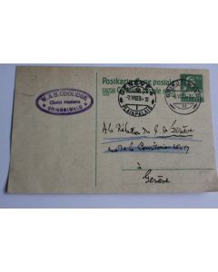 Entier postal Suisse cachet Chalet Montana Grindelwald 1923