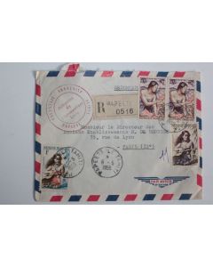 Enveloppe air mail Polynésie française Aéronautique Civile 1959